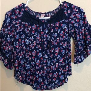 Justice floral blouse
